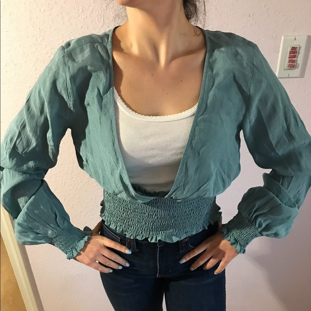 Urban outfitters teal blouse